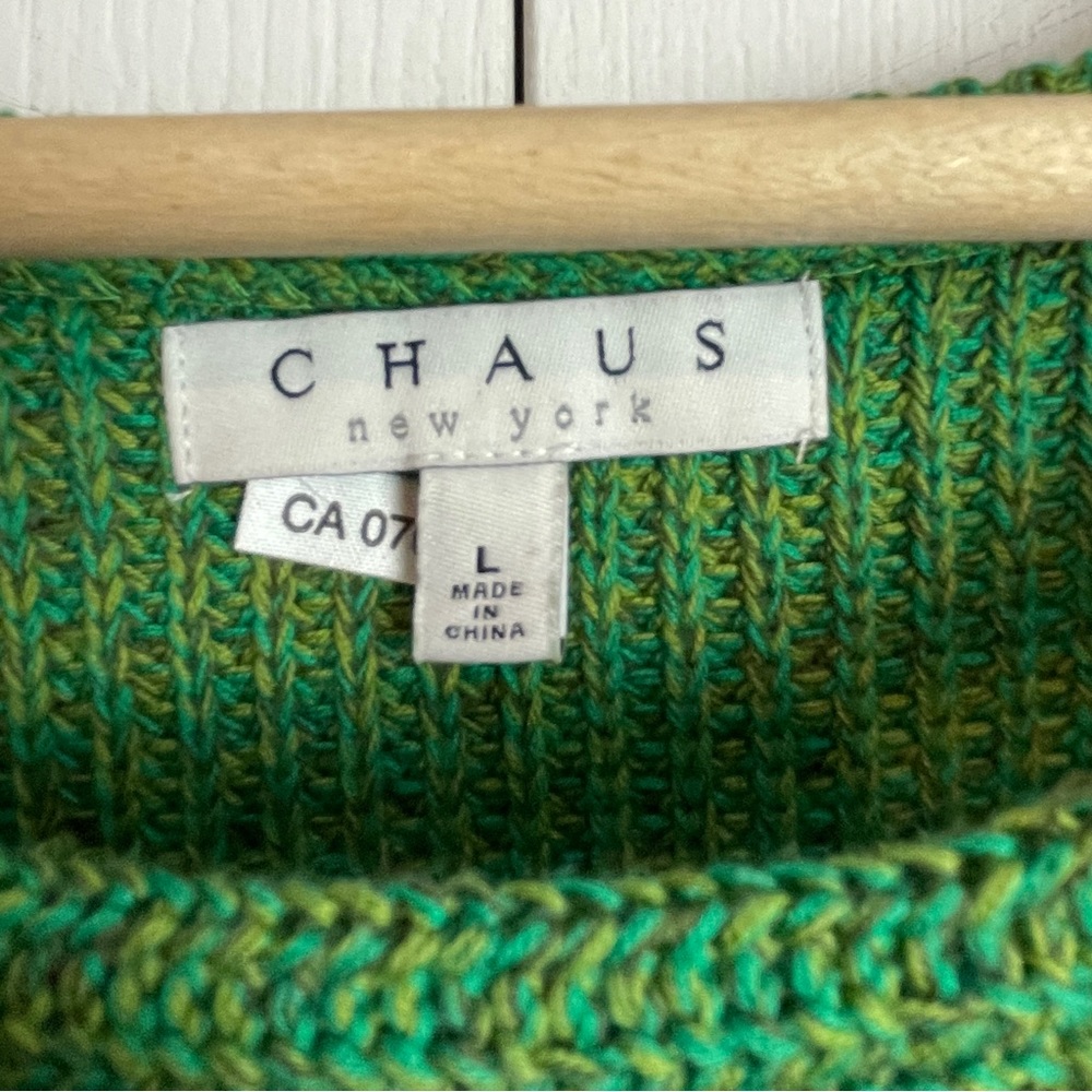 CHAUS Drop Shoulder Knit COTTON BLEND Size Large